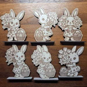 Pani zajączkowa z kwiatami - różne wzory